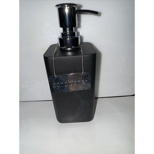Restoration Hardware Resin Conditioner Soap Pump Dispenser 15 oz Espresso/Chrome